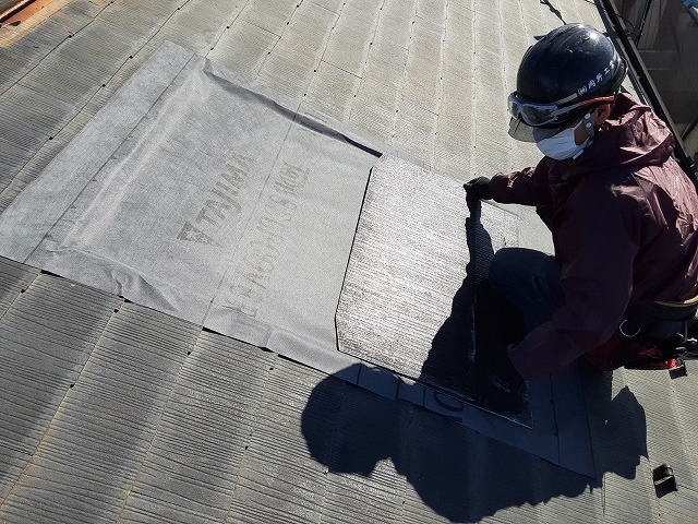 牛久市天窓撤去工事